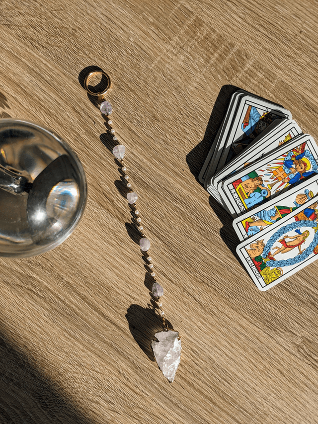 Pendule Divinatoire Quartz Rose