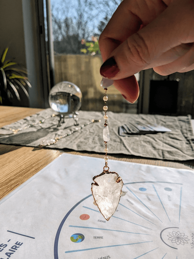 Pendule Divinatoire Quartz Rose